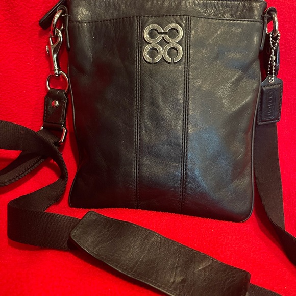 Coach Soft Black Leather Crossbody Bag - Picture 1 of 5